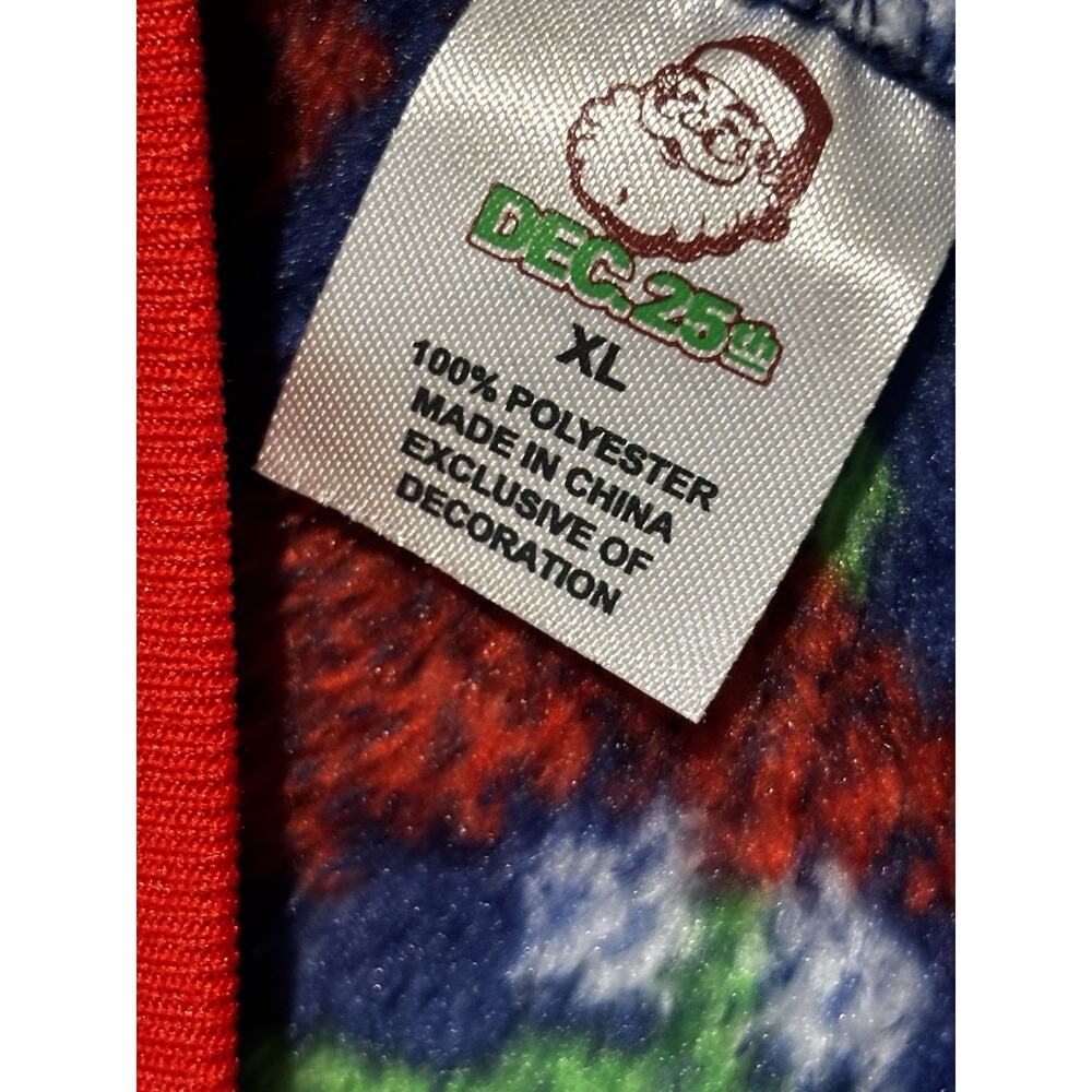Mens Kiss Me Mistletoe Christmas Minky Fleece Union Sleeper Pj’s Drop Pant Sz XL - Picture 4 of 6